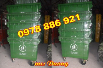 Cung cấp xe gom đẩy rác 600l,Thùng rác nhựa hdpe 660l giá rẻ -giao hàng toàn quốc Xe-gom-rac-660l
